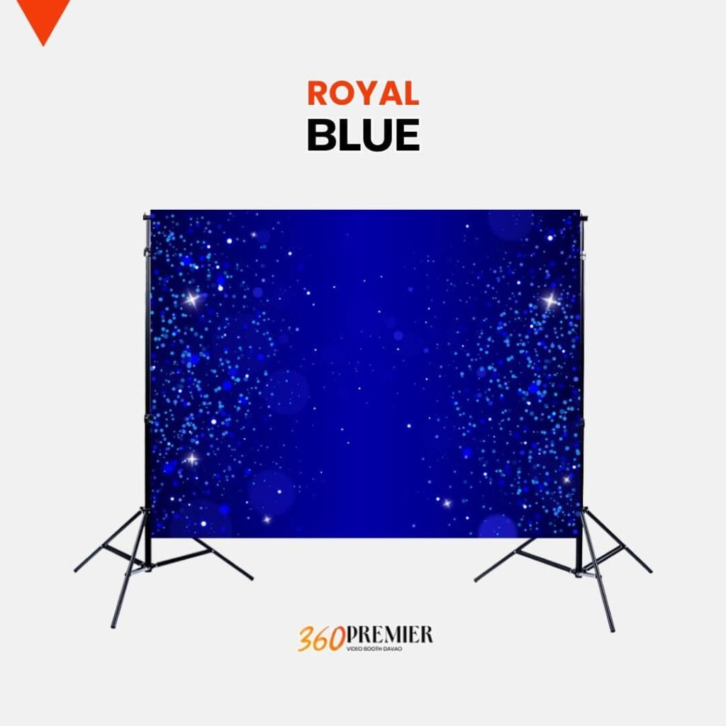 royal blue Backdrop premier 360 video booth davao