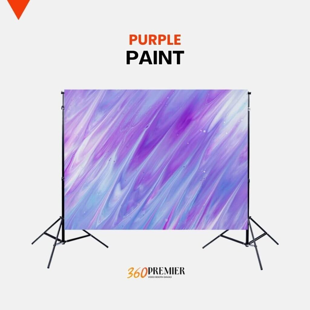 purple Backdrop premier 360 video booth davao