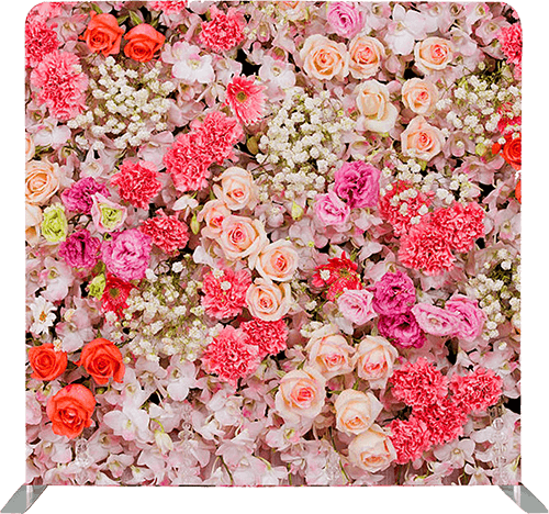 floral pink 360 video booth backdrop